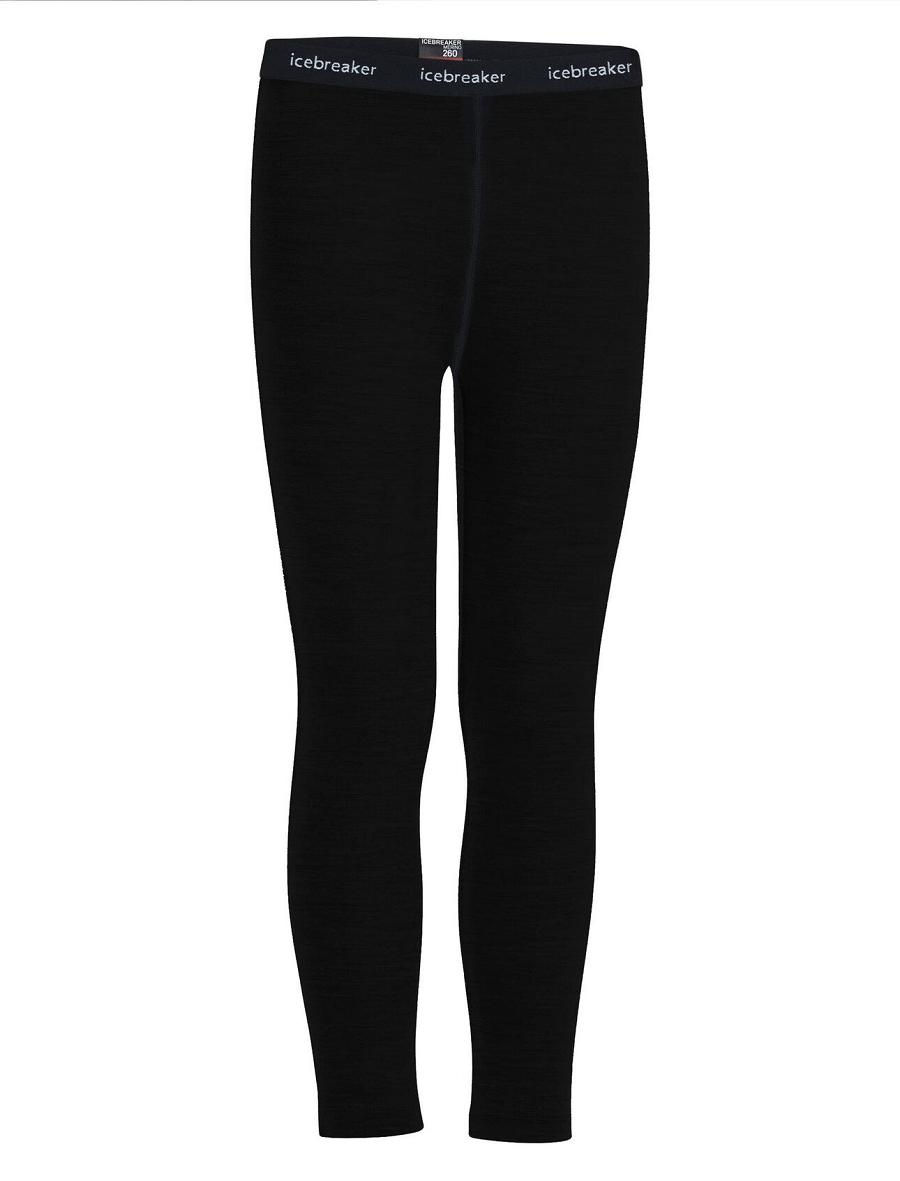 Icebreaker Merino 260 Tech Thermal Gyerek Leggings Fekete | HU 1938AHKP